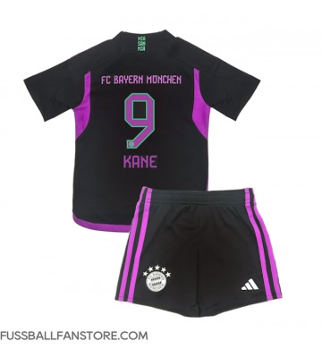 Bayern Munich Harry Kane #9 Replik Auswärtstrikot Kinder 2023-24 Kurzarm (+ Kurze Hosen)
